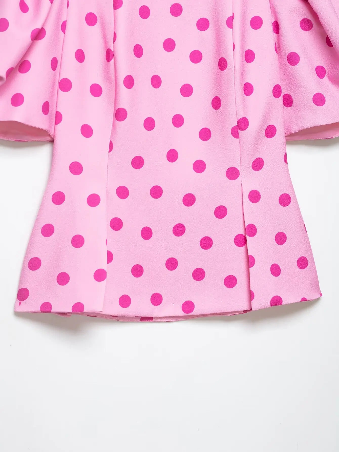 Women's Polka Dot Shirt with Ruff Sleeve New 2026 Spring Casual Button Sleeveless Women Tops Simple Lady Shirts & Blouses