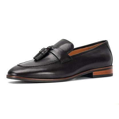 High-end Quality Retro Men's Shoes Fashion Casual Leather Shoes Head Cowhide Tassel Loafers Men Moccasins Italian Large Size 46