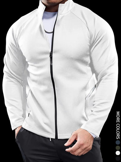 Men's Jackets, Training Wear Jackets, Muscle Curves, Fitness Casual, Lightweight, Slim, Quick Dry, Running, Boyfriend's Gift