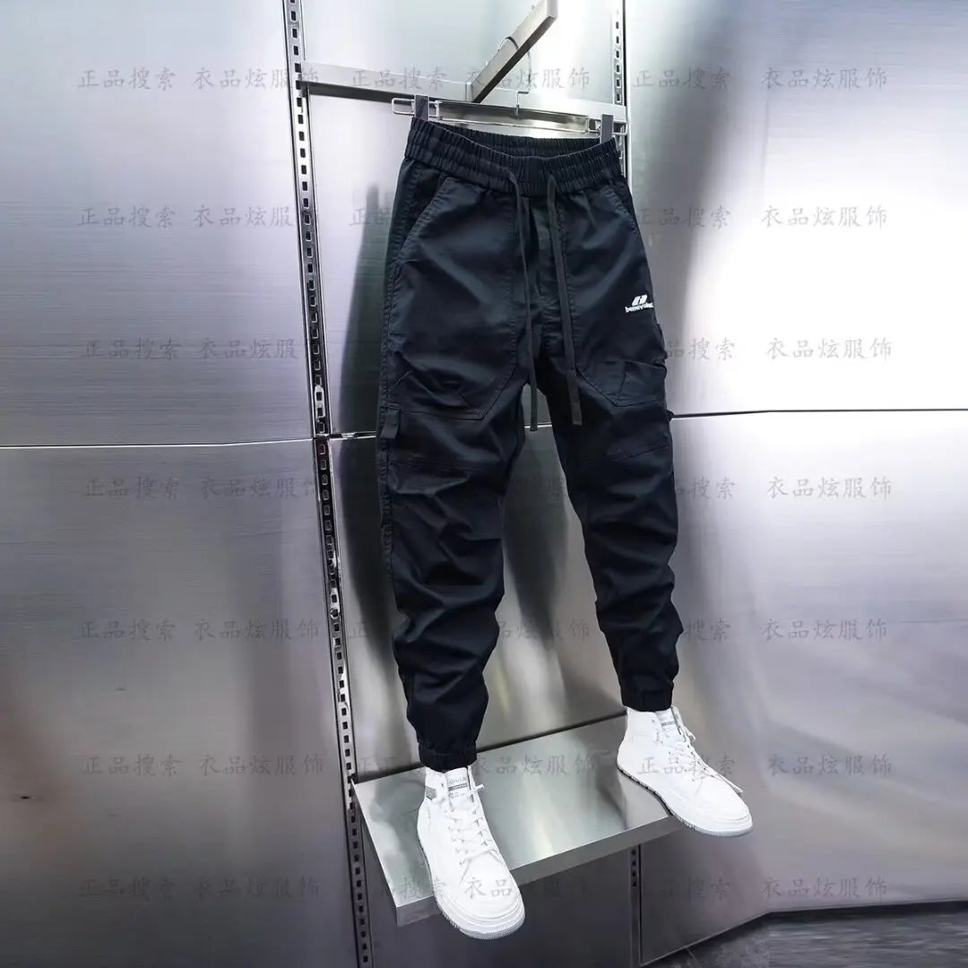 Multi-Pocket Cargo Pants Solid Color Casual Harem Pencil Trousers Outdoor Jogging Sweatpants Luxury Brand Men's Clothing