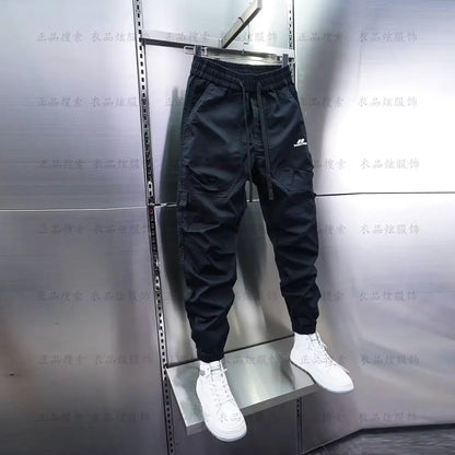 Multi-Pocket Cargo Pants Solid Color Casual Harem Pencil Trousers Outdoor Jogging Sweatpants Luxury Brand Men's Clothing