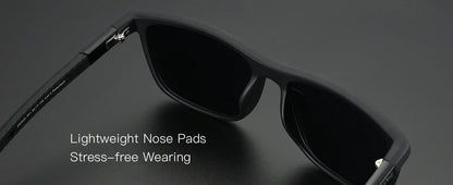 Square Polarized Sunglasses for Men - Lightweight TR90 Frame UV Blocking Shades for Driving Fishing Golf Sports