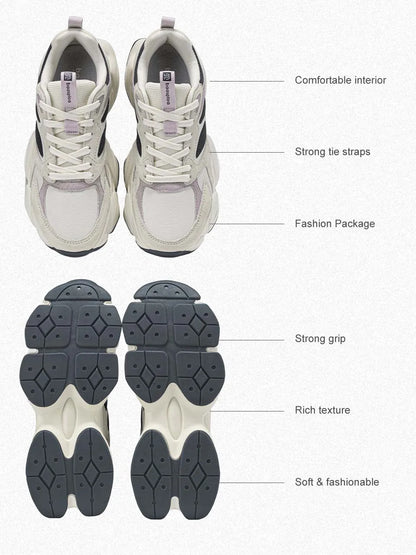 Women Walking Shoes Lightweight Mesh Breathable Sport Shoes Comfort Soft Female Leather Height Increase Casual Sneakers