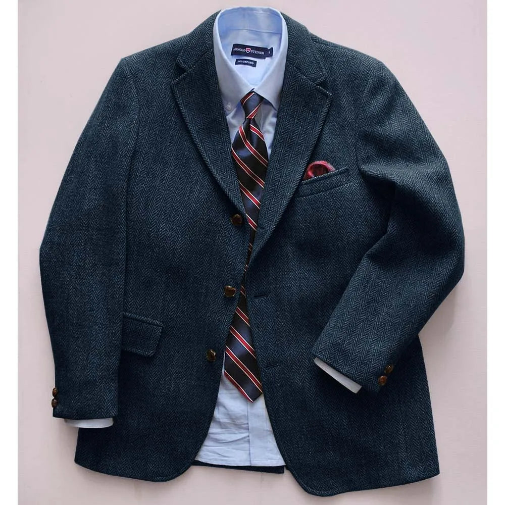 Men's Casual Blazer Herringbone Slim Fit Single Breasted Stylish Comfortable Jacket Men's Coat Double Breasted Blazer Men's Suit