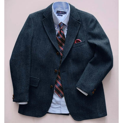 Men's Casual Blazer Herringbone Slim Fit Single Breasted Stylish Comfortable Jacket Men's Coat Double Breasted Blazer Men's Suit