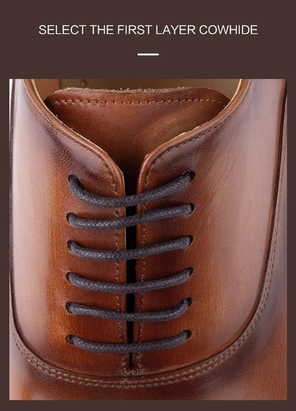 Elegant Men Leather Dress Shoe Sapato Social Masculino Party Office Suit Matches Comfortable Handcrafted Business Man's Footwear