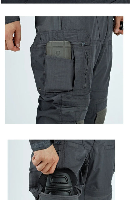 Waterproof Cargo Pant Man Tactical Pants Military Training Combat Trousers Multi Pockets Wear-Resistant Men Pants Outdoor Hiking