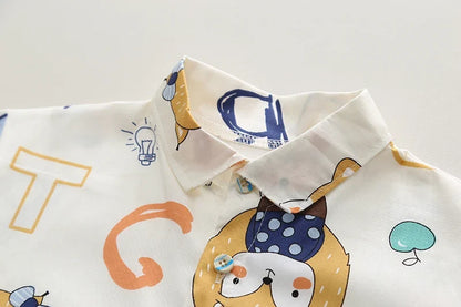 0-5 Years Quality Cotton T-Shirt Kids Girls Clothing Sets Stylish Printed Short Sleeve Baby Boys Clothing Suits