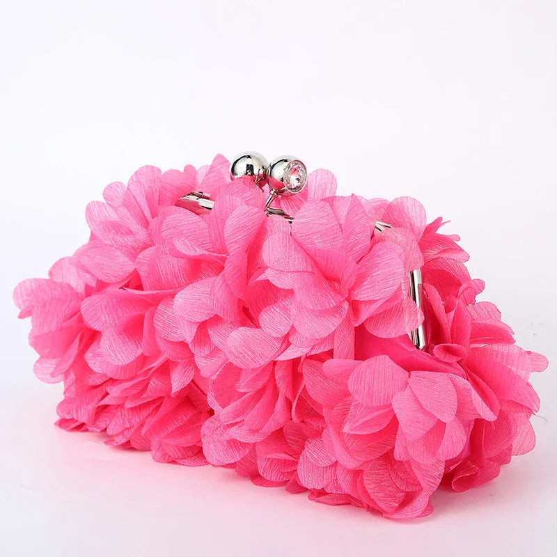 Flower Dinner Purse Designer Floral Chain Crossbody Bride Handbag Clutches Woman Petal Evening Party Clutch Wedding Dress Bag