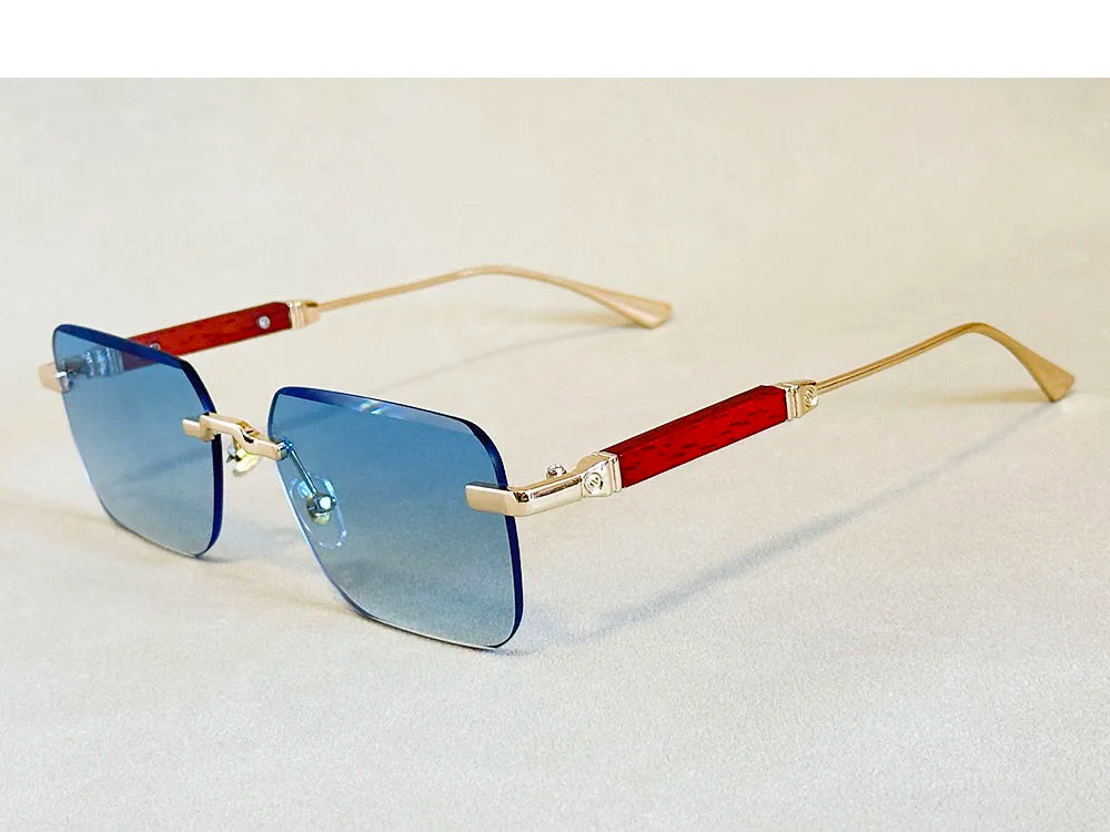 Vintage Square Sunglasses For Men Rimless Sunglasses Women Trendy Retro Fashion Glasses Gafas De Sol Hombre Lunette Soleil Femme