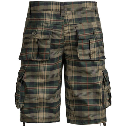 Men Camo Shorts for Men Classic Relaxed Fit Cargo Shorts Multi Pocket Outdoor Hiking Shorts