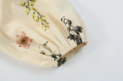 AP SS26 Women Smock Floral Dress Sweet Style