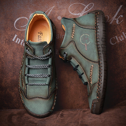 Fashion Men Ankle Boots Handmade Mens Boots Lightweight Mens Designer Boots Outdoor Sneakers Leather Work Boots Plus Size 38-48