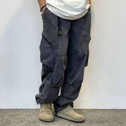 American Streetwear Army Green Cargo Pants For Men High Quality Hip Hop Skateboard Baggy Pants Korean Fashion Trousers Male