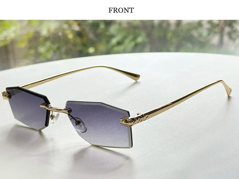 2026 Rimless Sunglasses Women Vintage Luxury Fashion Glasses Shades Dropshipping Luxe Lentes De Sol Mujer Lunette Soleil Femme