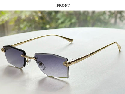 2026 Rimless Sunglasses Women Vintage Luxury Fashion Glasses Shades Dropshipping Luxe Lentes De Sol Mujer Lunette Soleil Femme