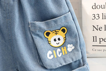 New Summer Baby Girls Clothes Children Cartoon Boys Short Sleeved Suit T-Shirt Shorts 2Pcs/Sets Toddler Costume Kids Tracksuits