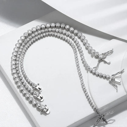 D VVS1 Round Moissanite Tennis Bracelet Original s925 Sterling Silver Plated 18k Gold with GRA Bracelets for Women Man