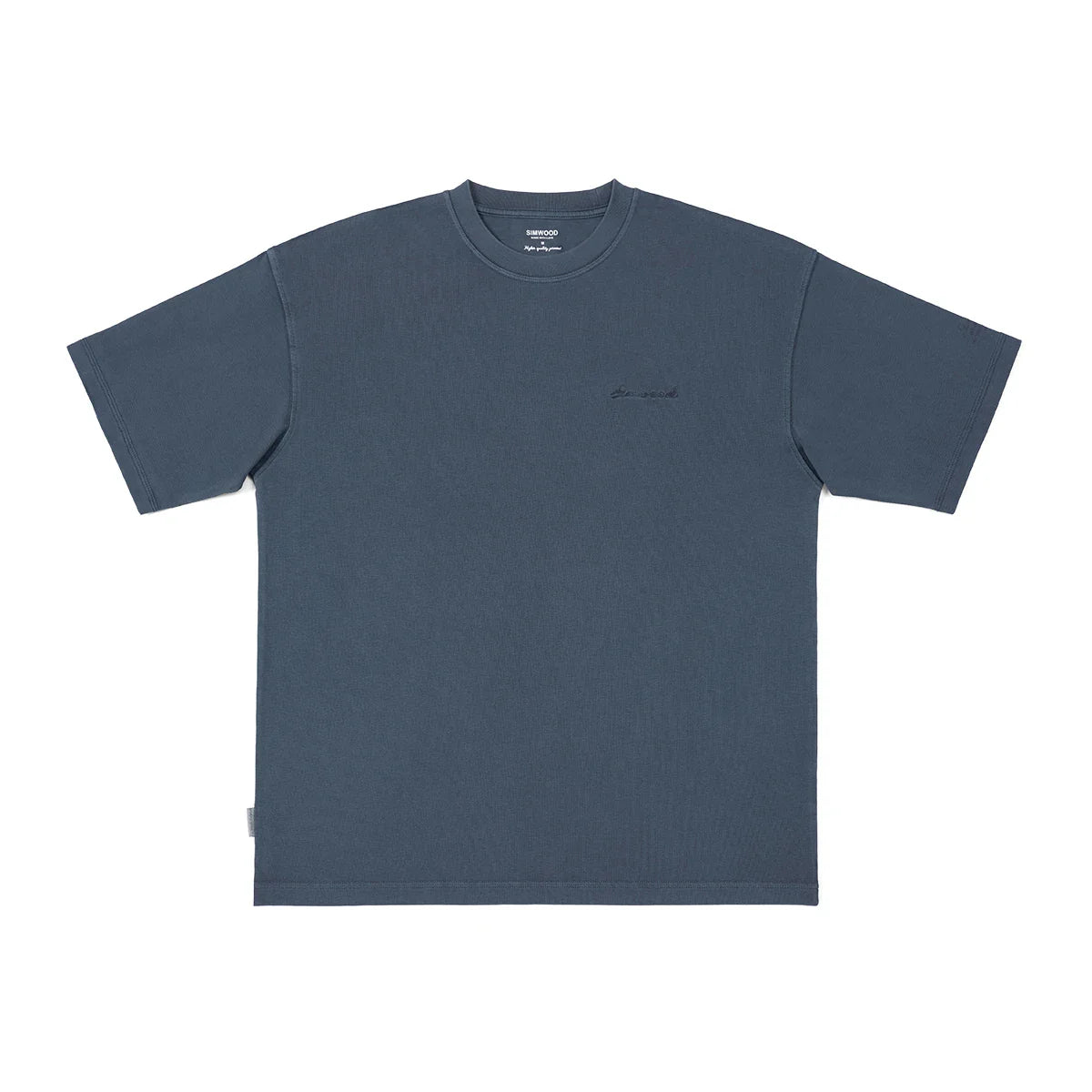 2026 Summer New Super Loose Heavyweight 320gsm 100% Cotton Washed Vintage T-shirts Men Plus Size Logo Embroidery Tops