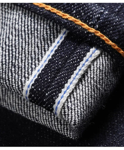 Denim Jeans Loose Straight Fit Heavyweight Raw Denim Pants