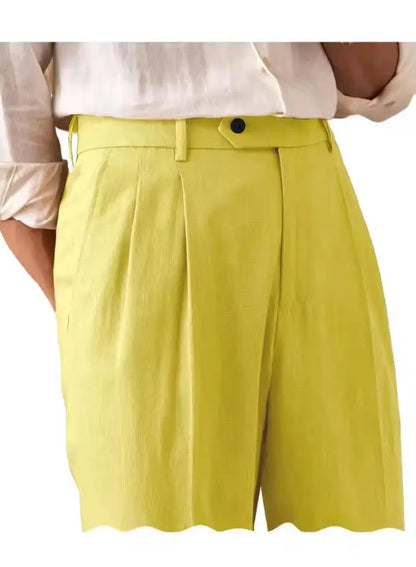 Premium Men's Pants Pleated Wide-Leg Dress Chinos Business Daily Office Versatile Formal Casual Trousers Banquet Wedding Summer