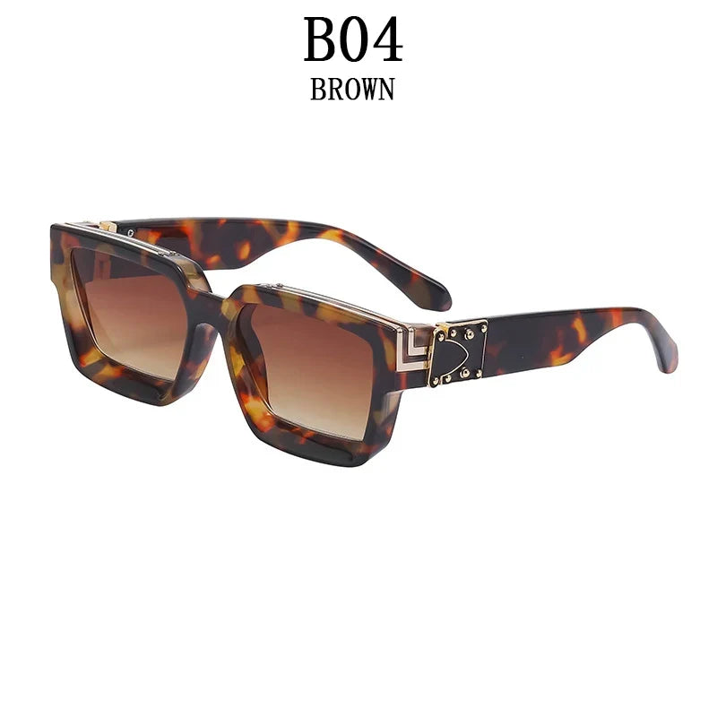 Millionaire Square Sunglasses For Men Vintage Luxury Sunglasses Women Retro Shades Fashion Glasses Gafas De Sol Sonnenbrille Sun