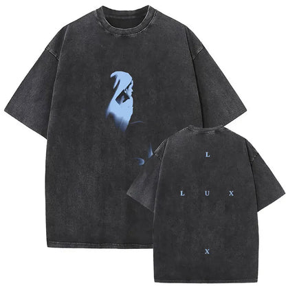 Rosalia Lux Tour Album 2025 Vintage Washed T Shirts Men Women Casual Oversized Cotton T-shirt Fashion Pop Print Clothing Tshirt