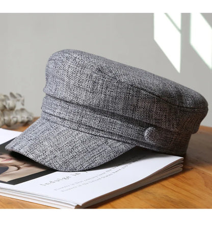 Octagonal Hats Women Beret Girls Octagonal Flat Cap Cotton Navy Hats for Women Stylish Artist Painter Newsboy Hats Army Cap