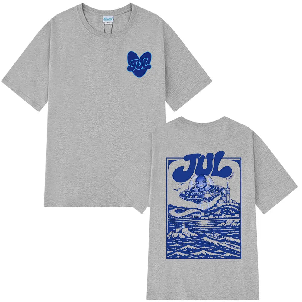 Rapper Jul Graphic T Shirt Men's Women Clothing Fashion Hip Hop T-shirt Casual Cotton Short Sleeve Oversized T-shirts Streetwear