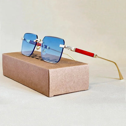 Vintage Square Sunglasses For Men Rimless Sunglasses Women Trendy Retro Fashion Glasses Gafas De Sol Hombre Lunette Soleil Femme