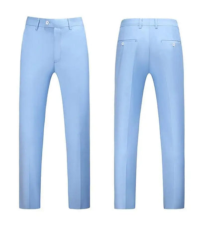 19 Colors High Quality Men's Solid Color Slim Fit Suit Pants Fashion Formal Business Social Groom Wedding High End Trousers