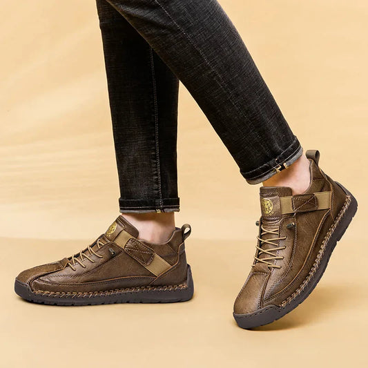 Handmade Men's High-Top Sport Casual Boots Breathable Outdoor Wear with Extended Size Options Classic Ankle Boots