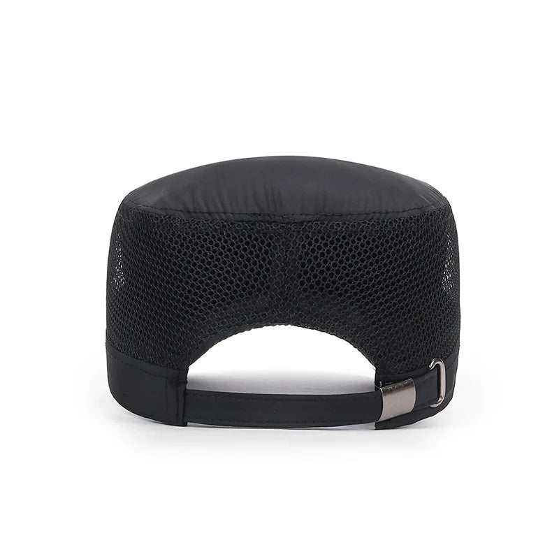 military cap flat top hat men's baseball hat spring summer men's outdoor sunshade mesh hat