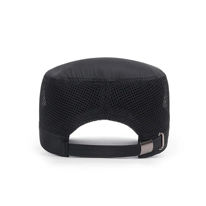 military cap flat top hat men's baseball hat spring summer men's outdoor sunshade mesh hat