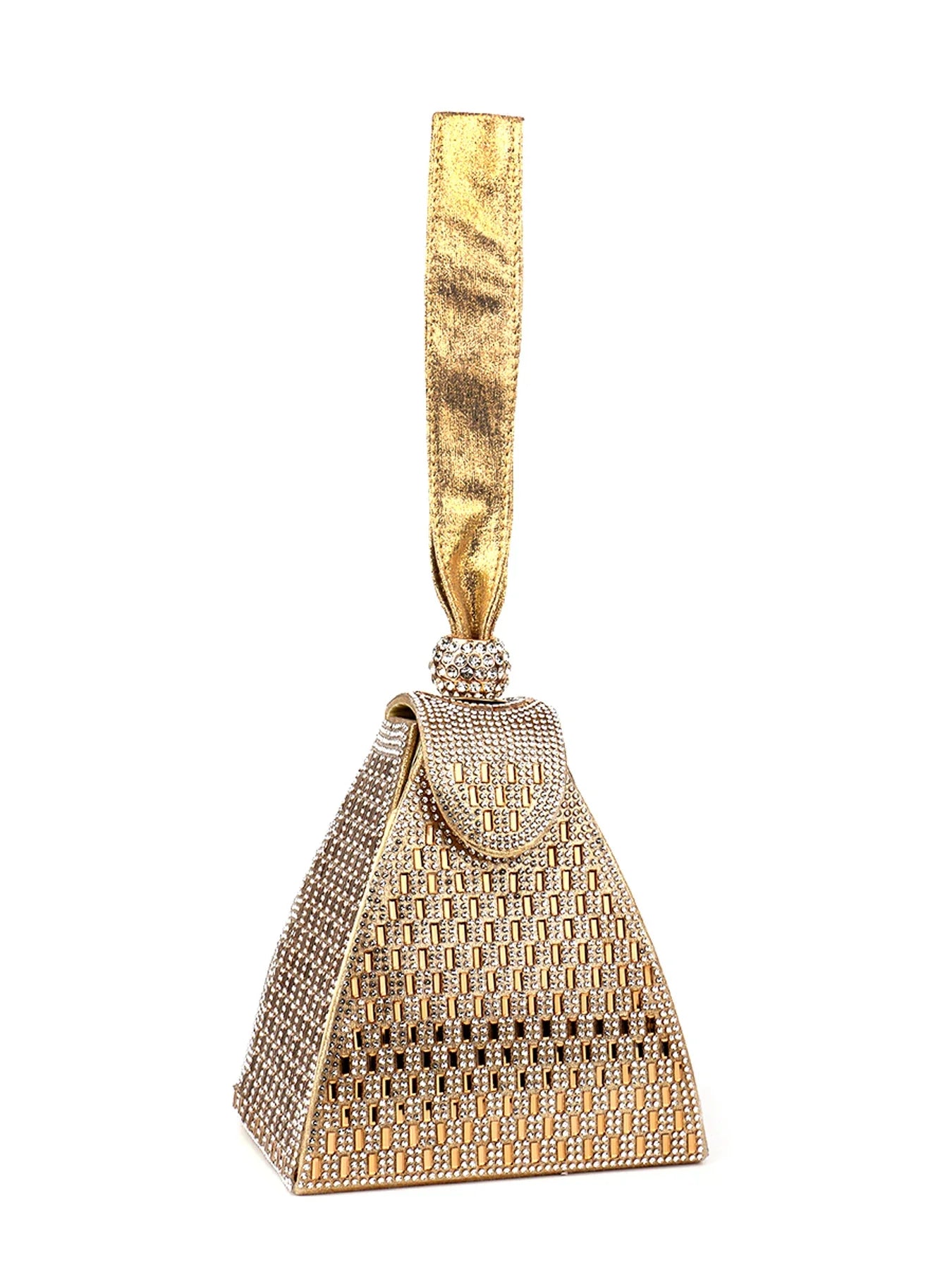 Fashion Lady Evening Bags Acrylic Day Clutch Triangle Design Diamonds Party Shoulder Handbags Banquet Purse