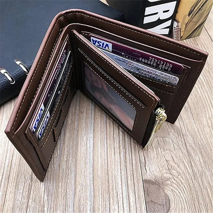 Custom Photo Wallet for Dad - Personalized Father's Day Gift for Men with Zipper & Coin Pocket, Picture Card Holder Wallets