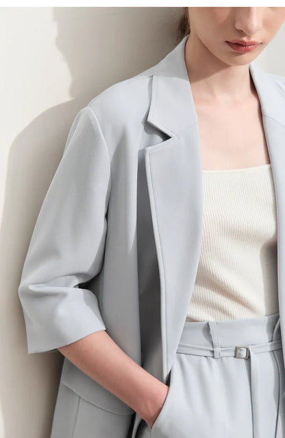 Minimalism 2024 Summer New Commuter Fashion Loose Blazer High Waist Casual Solid Pants Women's Clothes Separately 12442201