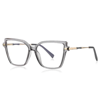 Simple Design Fashionable Large Frame Anti-Blue Light Glasses Women's Reading Glasses Customizable Prescription PFD2208