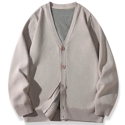 2026 New Men's Casual Long Sleeved Velvet Sweater Cardigan Knitted Jacket Top Autumn and Winter Fashionable Versatile Jacket