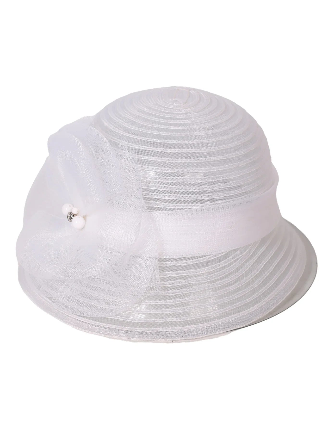 Floral Derby Fascinator Hat & Fedora for Women - Wedding Bridal Church Tea Party Formal Dress Accessories, Floppy Sun Caps