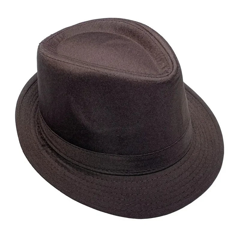 Summer Solid Bright Color Sun Hat British Jazz Hat Top Hat Men's Top Hat Winter Middle-aged and Elderly Jazz Warm Hat Fedora Hat