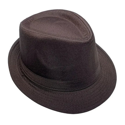 Summer Solid Bright Color Sun Hat British Jazz Hat Top Hat Men's Top Hat Winter Middle-aged and Elderly Jazz Warm Hat Fedora Hat