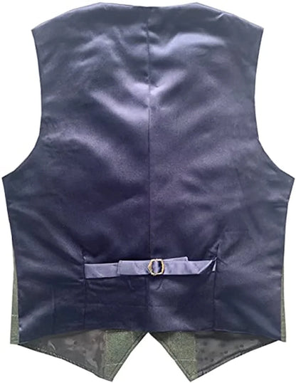 Men's Vests Tweed Suit Business Clothing for Men Striped Waistcoat Punk Vest Groomman Wedding Brwon Black Grey Jacket Bleazer