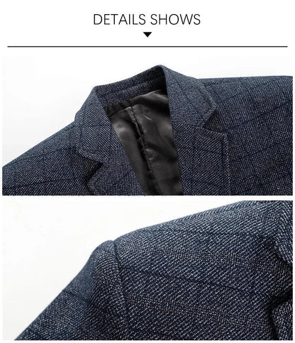 Brand 2026 Spring Blazers Para Men Retro Autumn Single Breasted Suits Blazer Mens Fashion Blazers Suits for Mens Luxury