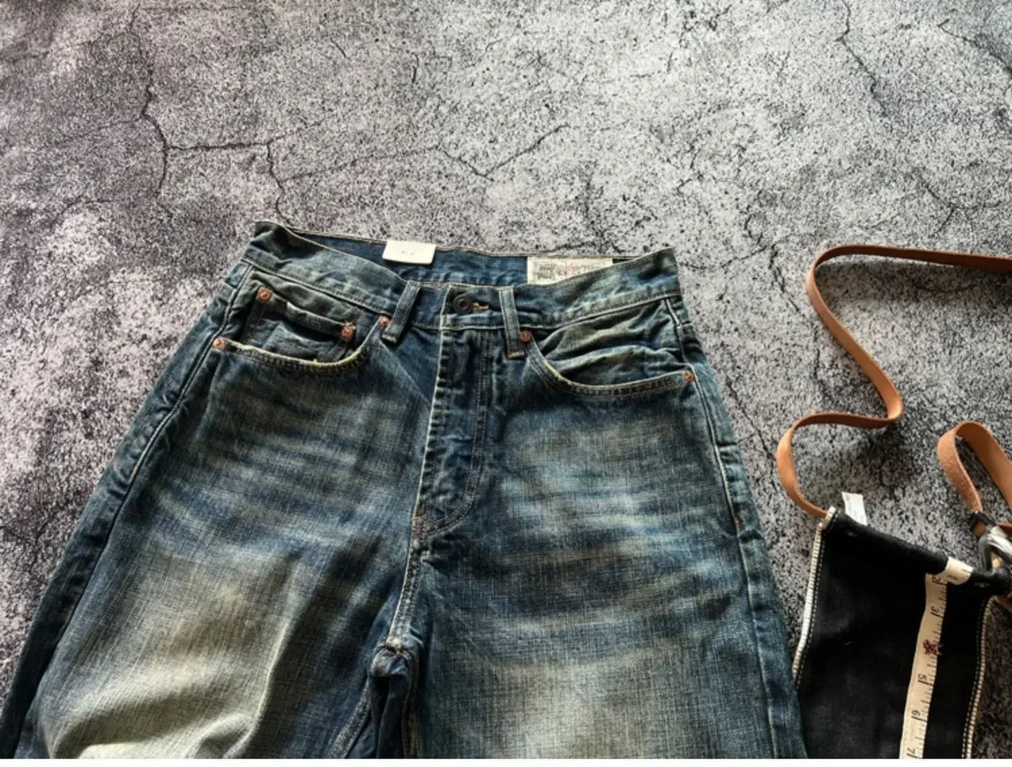 Heavyweight Heavy Washed Denim Jeans for Men Autumn Winter Vintage Selvedge Soft Loose Straight Pants 100% Cotton Y2k Youth Male