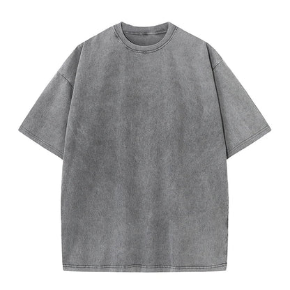 100% Cotton T-shirt Custom Logo Street Trend Short Sleeve T-shirt Embroidery Design European American Size Tops Printing Pattern