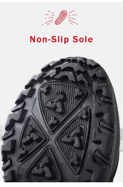 Waterproof Men Women Snow Boots High Top Ankle Winter Boots Platform Warm Plush Man Cutton Shoes Outdoor Non-slip Snowboots Male