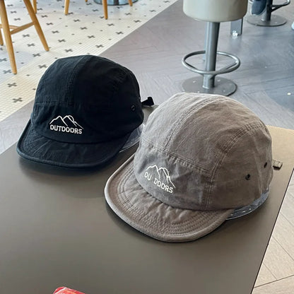 Baseball Caps for Women Short Brim Baseball Hat Men Sunshade Peaked Cap Cotton Outdoor Mountaineering Duckbill Hat Visors 모자