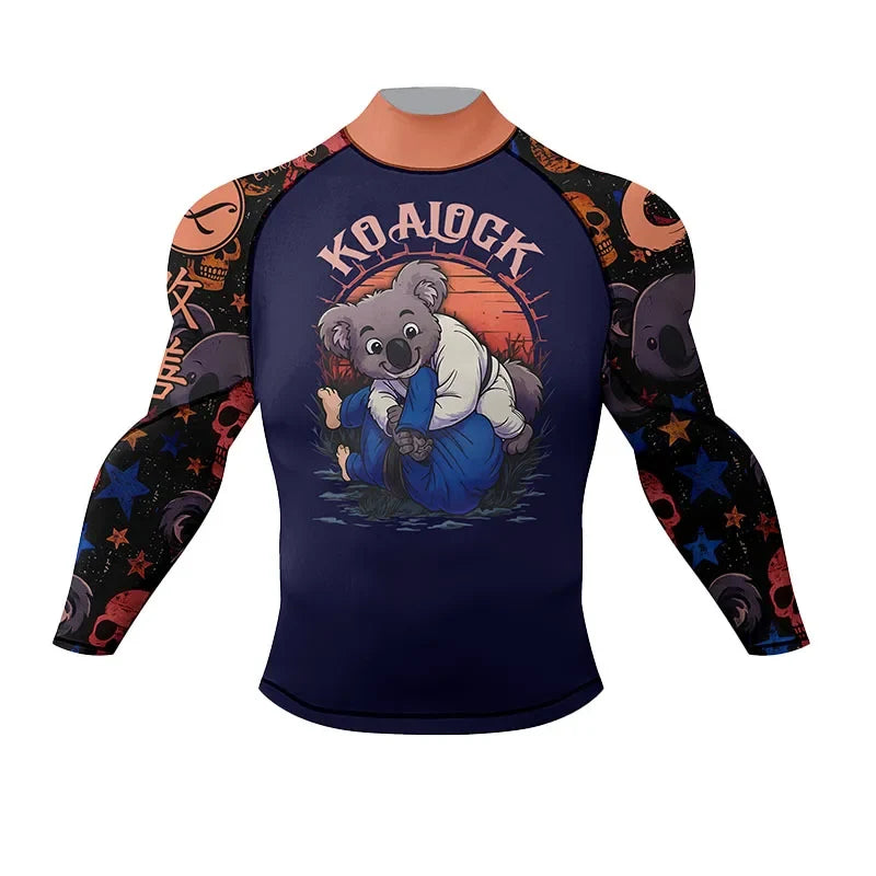 Cody Lundin Wrestling Compression T Shirt Men Full Subliamtion Brazilian Jiu-Jitsu MMA Shor Sleeve Rashguard With Anti Rubber