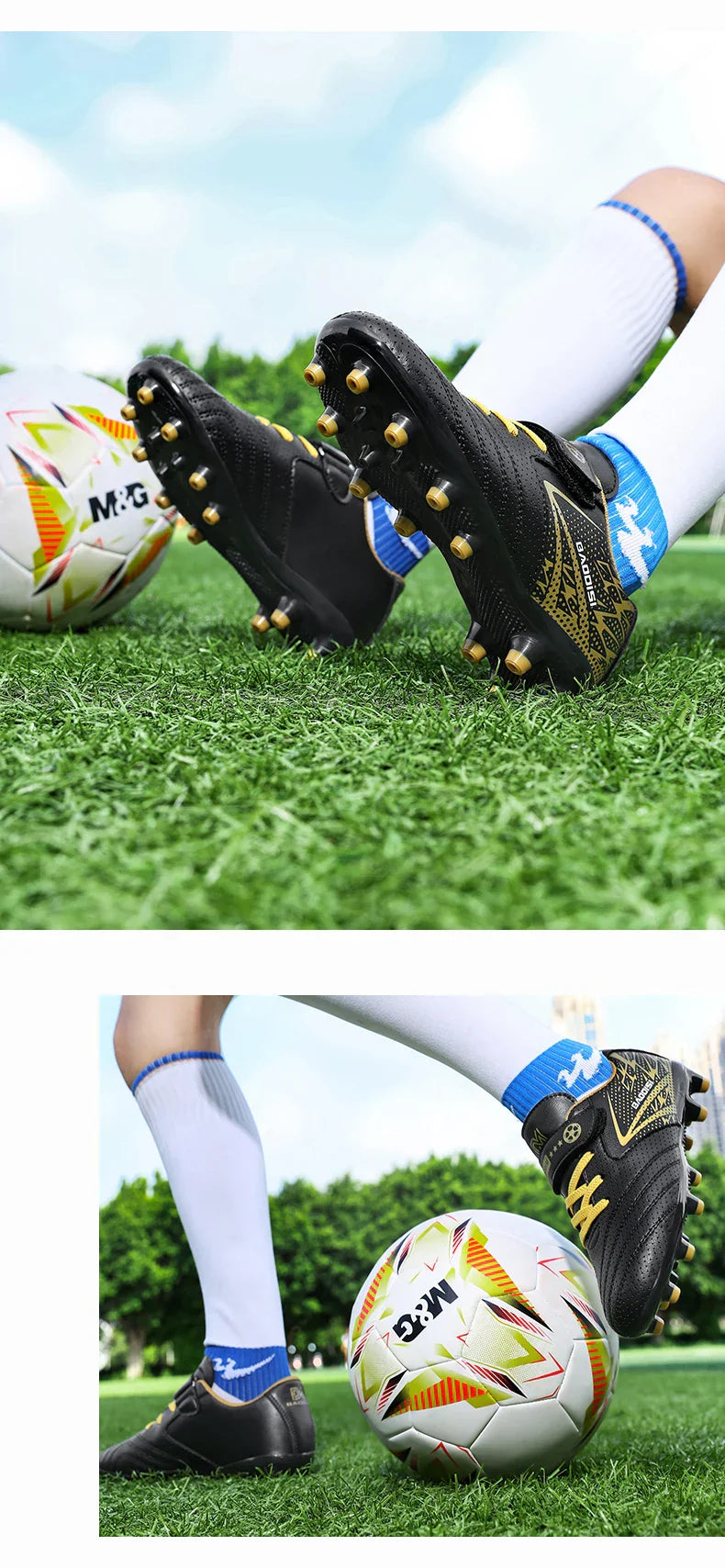 New Children Soccer Shoes Sports Society Field Boy Football Boots Futsal Fast Indoor Sneaker Original Ankle Football Boot Cleats